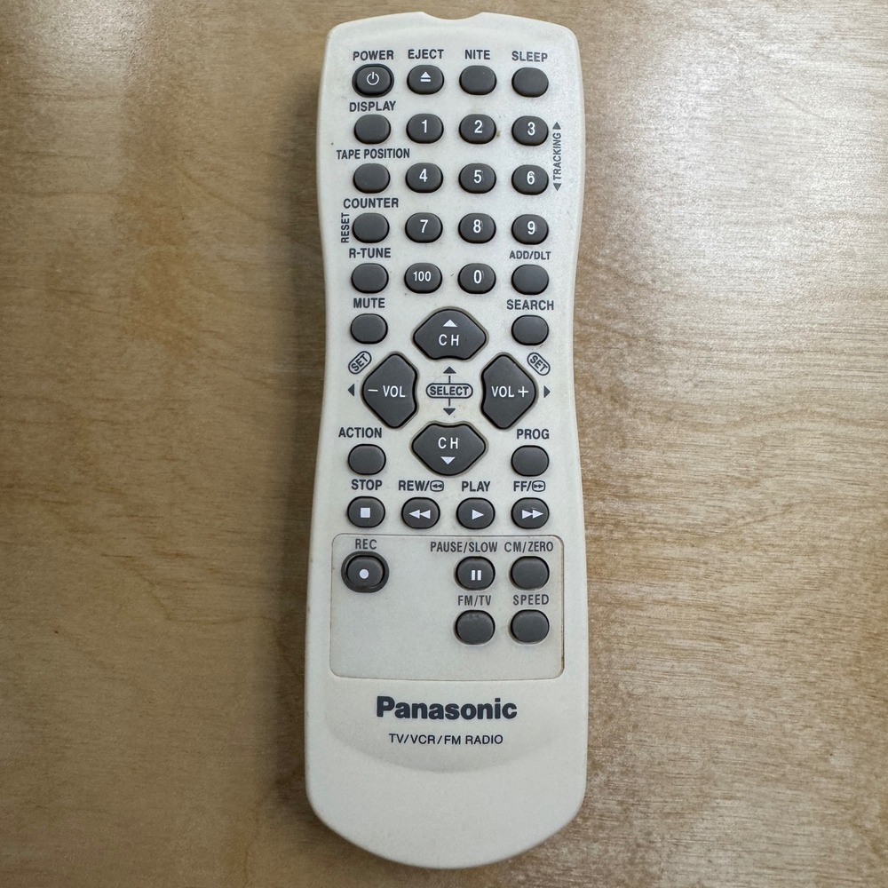 Genuine Panasonic TV VCR FM Radio Remote Control LSSQ0282-2 Replacement OEM